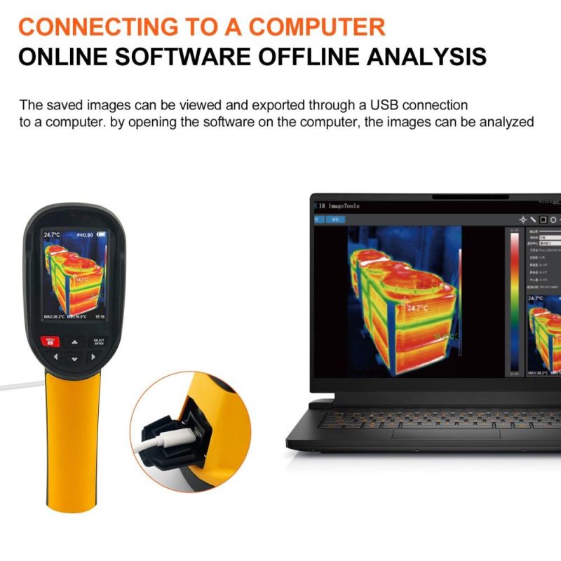 SMART SENSOR ST8550 Rechargeable IR Thermal Imager Portable Thermal Imaging Camera with 2.8-inch LCD Screen 120×90 Resolution -25~550℃ Temperature Range  |   Infrared Thermometer Infrared Thermometer Infrared Thermometer