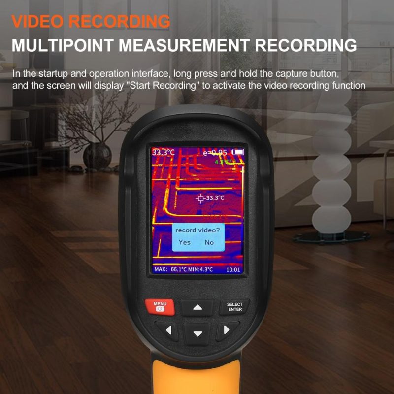 SMART SENSOR ST8550 Rechargeable IR Thermal Imager Portable Thermal Imaging Camera with 2.8-inch LCD Screen 120×90 Resolution -25~550℃ Temperature Range  |   Infrared Thermometer Infrared Thermometer Infrared Thermometer