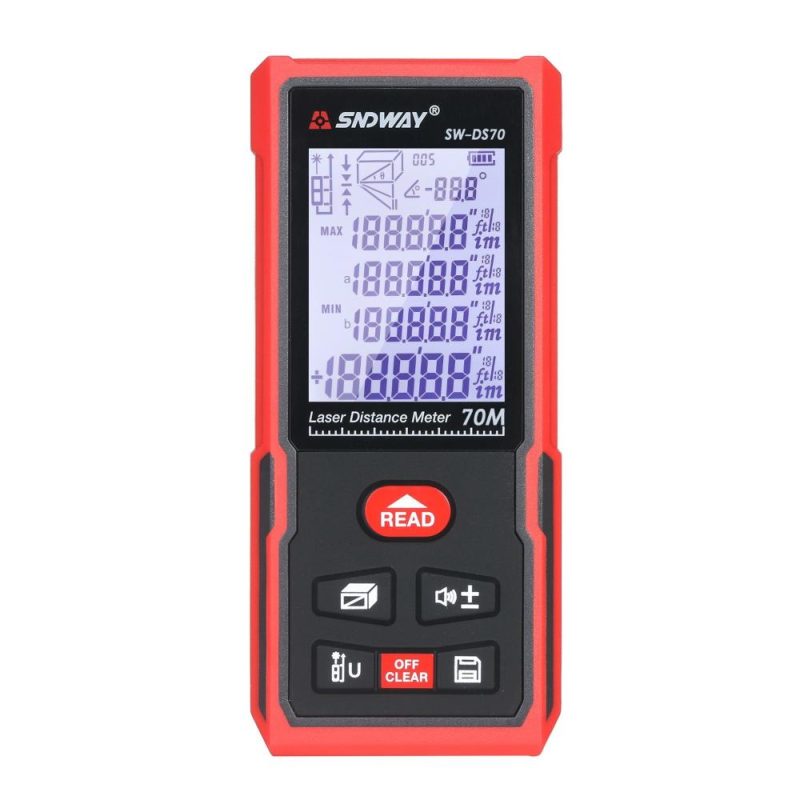 SNDWAY 70M Portable Laser Distance Meter Handheld Digital Laser Rangefinder Intelligent High Precision Infrared Electronic Ruler Laser Ruler Distance Measuring Instrument  |   Laser Rangefinders Laser Rangefinders Laser Rangefinders