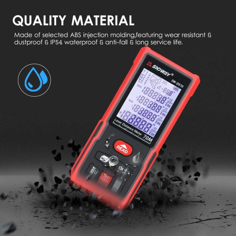 SNDWAY 70M Portable Laser Distance Meter Handheld Digital Laser Rangefinder Intelligent High Precision Infrared Electronic Ruler Laser Ruler Distance Measuring Instrument  |   Laser Rangefinders Laser Rangefinders Laser Rangefinders