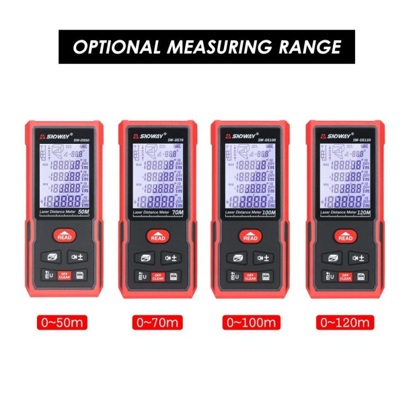 SNDWAY 70M Portable Laser Distance Meter Handheld Digital Laser Rangefinder Intelligent High Precision Infrared Electronic Ruler Laser Ruler Distance Measuring Instrument  |   Laser Rangefinders Laser Rangefinders Laser Rangefinders