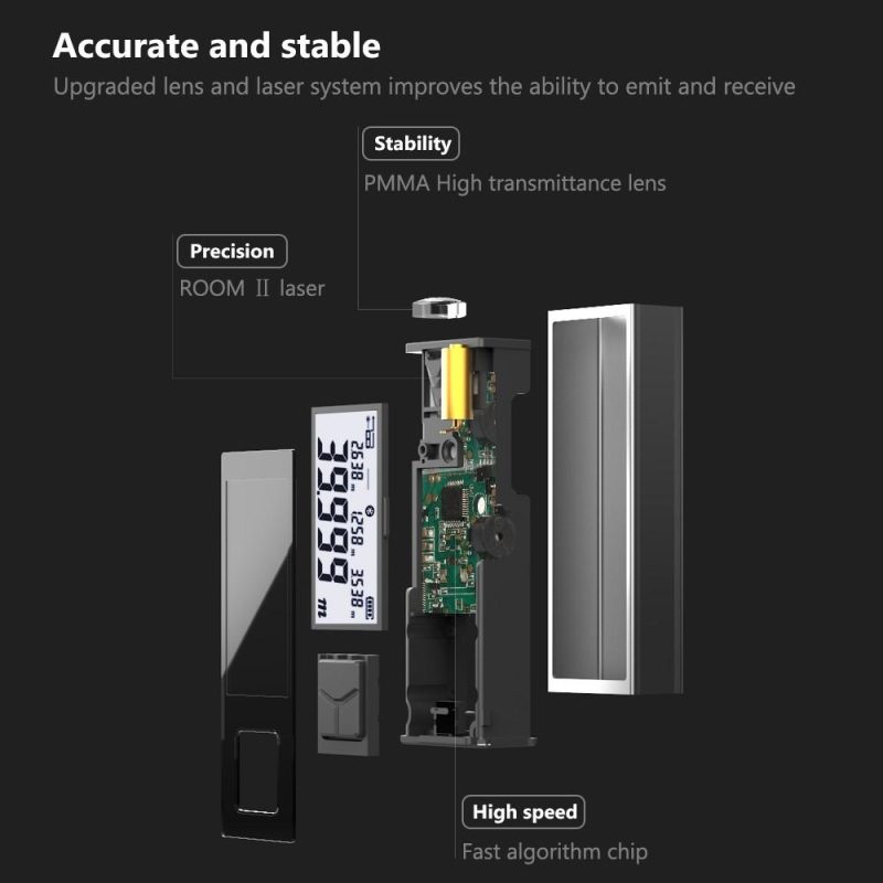 SNDWAY SW-B40 Laser Distance Meter Handheld Rangefinder Digital Mini Distance Measuring Meter Indoor Rechargeable Electronic Space Measurement Device for Length Area Volume  |   Other Instruments Measurement & Analysis Instruments Other Instruments