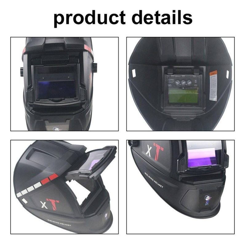 Solar Power Automatic Dimming Welding Mask HeadMounted Welding Helmets Welding Argon Arc Welding Mask Protective Welding Mask  |   Safety & Protective Gear Professional Tools Black