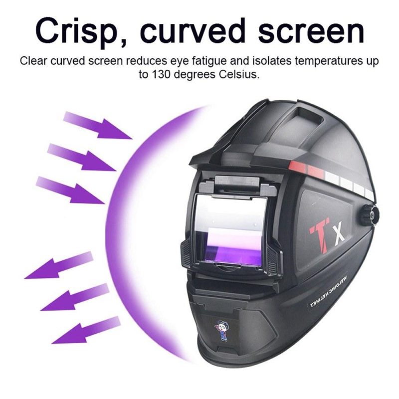 Solar Power Automatic Dimming Welding Mask HeadMounted Welding Helmets Welding Argon Arc Welding Mask Protective Welding Mask  |   Safety & Protective Gear Professional Tools Black