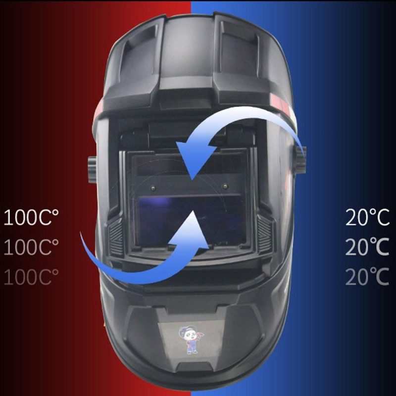 Solar Power Automatic Dimming Welding Mask HeadMounted Welding Helmets Welding Argon Arc Welding Mask Protective Welding Mask  |   Safety & Protective Gear Professional Tools Black