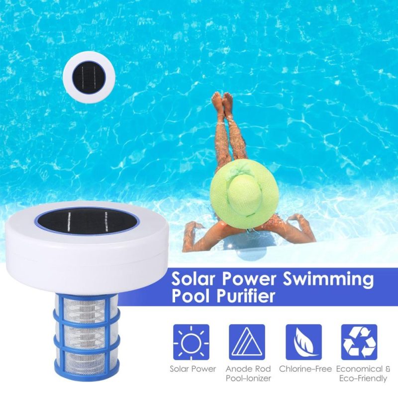 Solar Power Swimming Pool Purifier Solar Pool-Ionizer Swimming Pool Water Algae Inhibition Chlorine-Free Water Processor  |   Other Nature Element Measurements Measurement & Analysis Instruments Other Nature Element Measurements