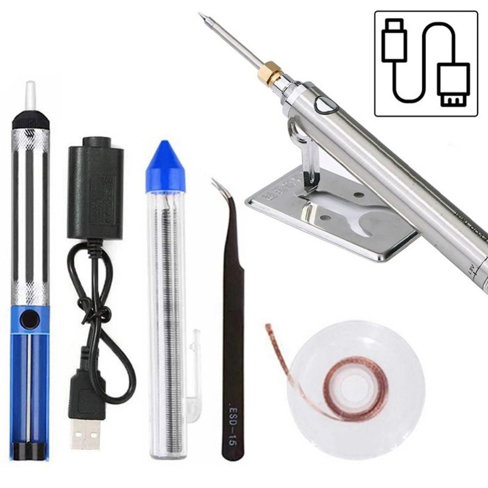 Soldering Iron Set Wireless USB Rechargeable Soldering Iron Mini Portable Battery Soldering Iron with USB Welding Tools  |   Power Tool Parts Power & Electrical Tools Power Tool Parts