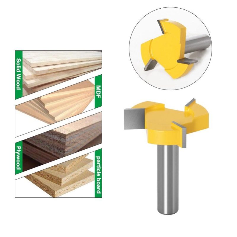 Spoilboard Surfacing Router Bits 1/2 inch Shank 3-Wings Slab Flattening Router Bit Planing Bit Wood Milling Cutter Planer Woodworking Tool  |   Others Hardware & Gadgets Others