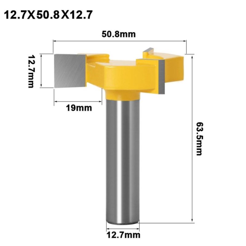 Spoilboard Surfacing Router Bits 1/2 inch Shank 3-Wings Slab Flattening Router Bit Planing Bit Wood Milling Cutter Planer Woodworking Tool  |   Others Hardware & Gadgets Others