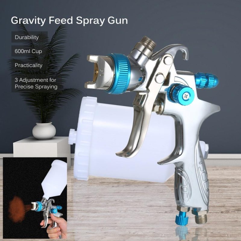 Spray Gun Gravity Feed Paint Sprayer with 600ml Cup 1.4mm Nozzle for Wall/Furniture/Fence/Cabinet/Table/Chair Spraying and Cleaning  |   Others Hardware & Gadgets Others