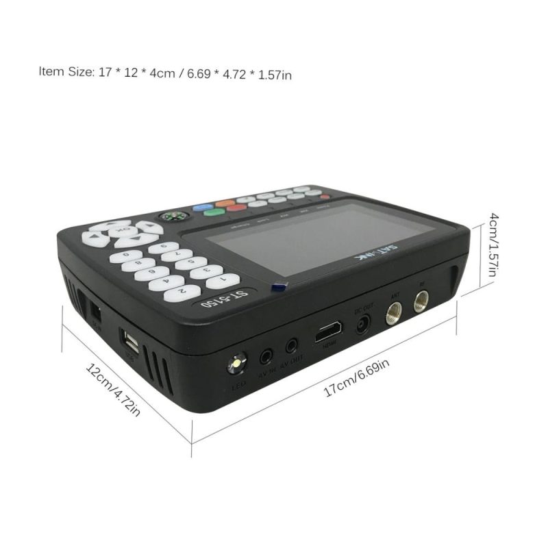 ST-5150 DVB-S2/T2/C COMBO HD Satellite TV Signal Finder Digital Handheld Signal Meter Satellite Finder H.265 HEVC MPEG-4 4.3 Inch TFT LCD EU Plug  |   Other Instruments Measurement & Analysis Instruments Black