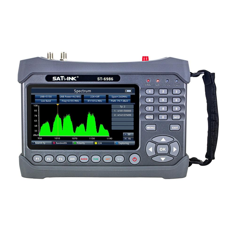 ST-6986 DVB-S/S2/T/T2/C Satellite Finder Combo Satellite TV Signal Finder Digital Handheld Signal Meter HEVC H.265 (10 Bit) MPEG-4 with 7 inch TFT LCD  |   Other Instruments Measurement & Analysis Instruments Grey