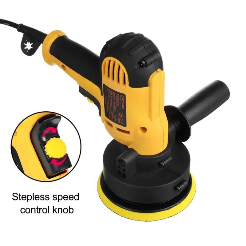 Stepless Speed Adjustable Car Polisher Auto Polishing Machine High Efficiency Waxing Tool  |   Others Hardware & Gadgets Black+Orange