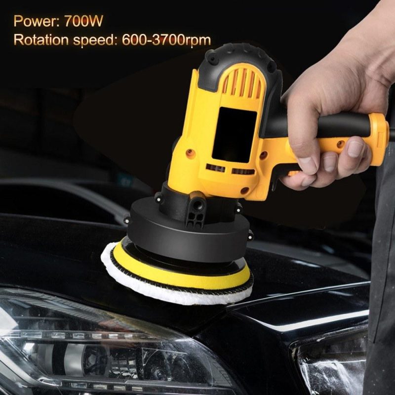 Stepless Speed Adjustable Car Polisher Auto Polishing Machine High Efficiency Waxing Tool  |   Others Hardware & Gadgets Black+Orange