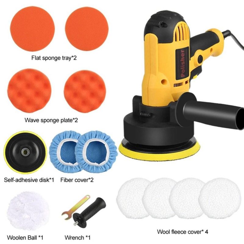 Stepless Speed Adjustable Car Polisher Auto Polishing Machine High Efficiency Waxing Tool  |   Others Hardware & Gadgets Black+Orange