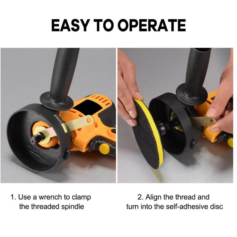 Stepless Speed Adjustable Car Polisher Auto Polishing Machine High Efficiency Waxing Tool  |   Others Hardware & Gadgets Black+Orange