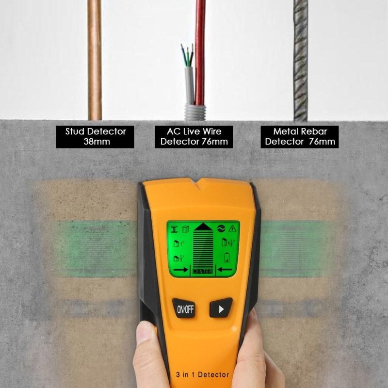 Stud Finder 3 in 1 Multi-functional LCD Digital Wall Detector Metal Wood AC Cable Live Wire Scanner  |   Other Instruments Measurement & Analysis Instruments Orange