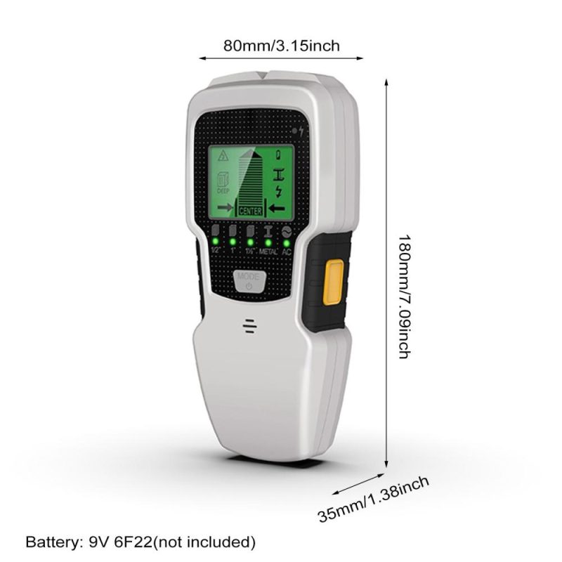 Stud Finder Wall Scanner 5 in 1 Electronic Stud Detector with HD LCD Display Used for Detecting Wood Metal Wire with Warning Function  |   Other Instruments Measurement & Analysis Instruments Other Instruments