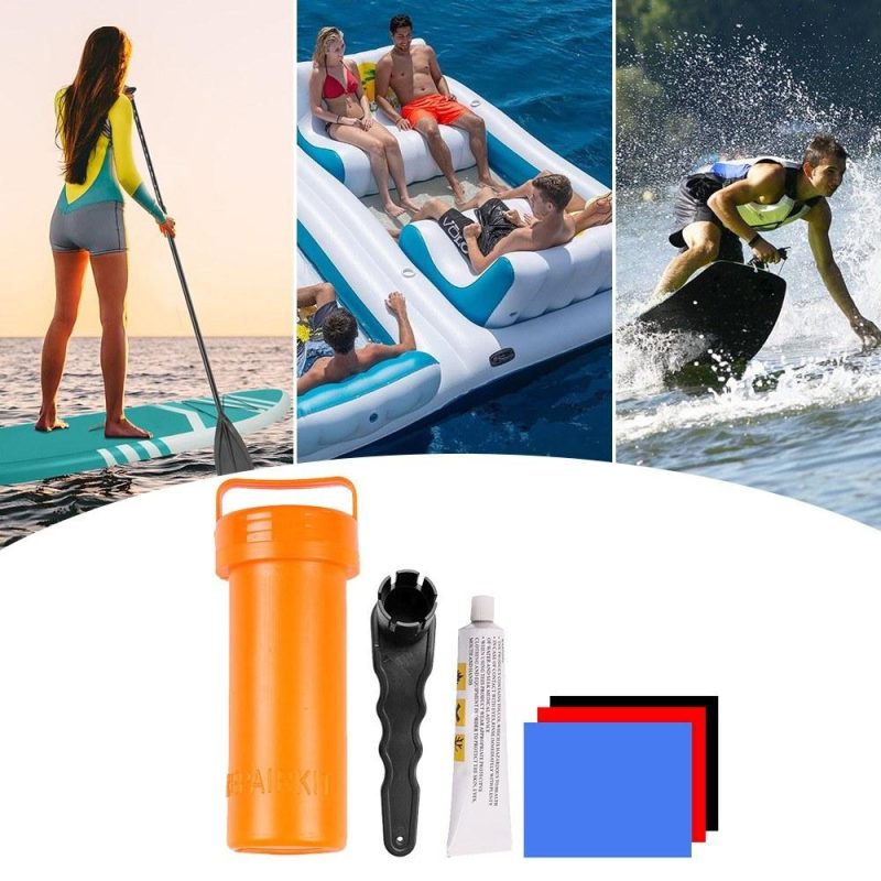 SUP Repair Kit with PVC Patches and Glue for Inflatables Portable Stand-Up Paddleboard Repair Kit with Wrench for Inflatable Kayak Boat Raft Surfboard  |   Hardware & Accessories Hardware & Accessories Hardware & Accessories