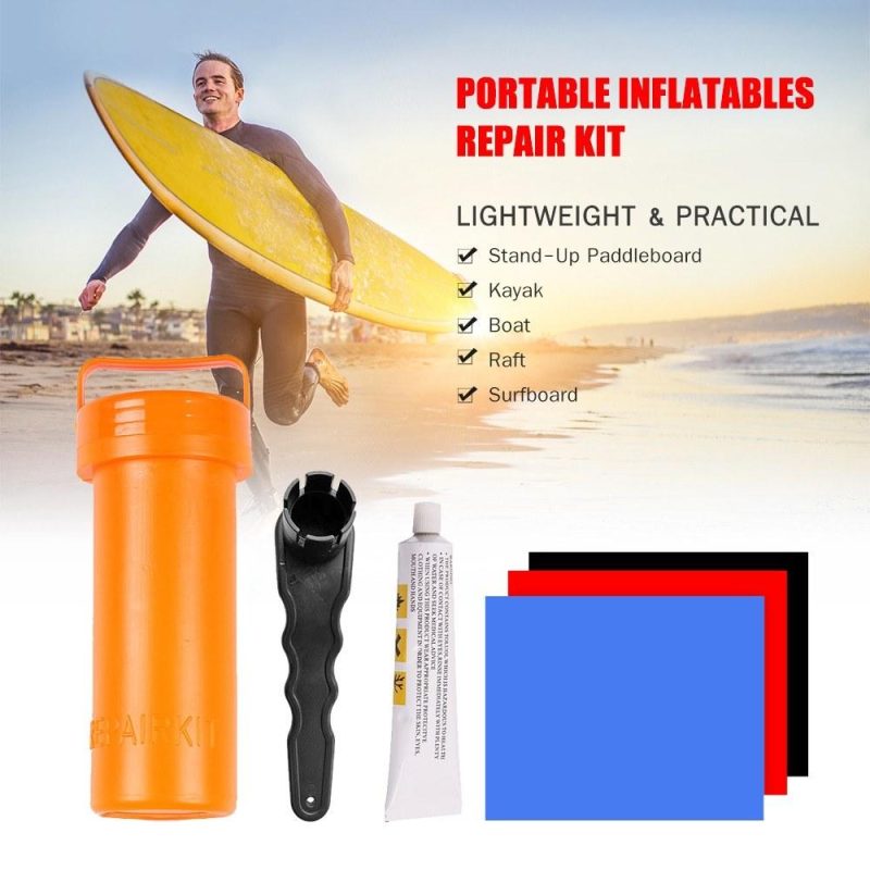 SUP Repair Kit with PVC Patches and Glue for Inflatables Portable Stand-Up Paddleboard Repair Kit with Wrench for Inflatable Kayak Boat Raft Surfboard  |   Hardware & Accessories Hardware & Accessories Hardware & Accessories