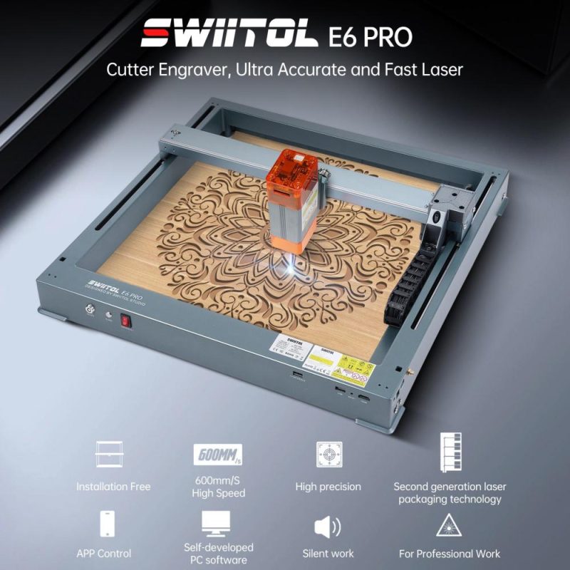 Swiitol E6 Pro 6W Integrated Structure Laser Engraver 36000mm/min High Speed  |   Laser Equipment Laser Equipment Laser Equipment