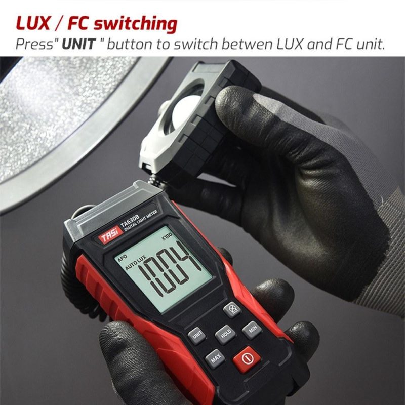 TASI Digital Light Meter Illuminance Lux Meter with Record Function LCD Display 0~200,000 Measurement Range Flexible Sensor Light Tester for Photography Plants Indoor Outdoor  |   Other Instruments Measurement & Analysis Instruments Other Instruments