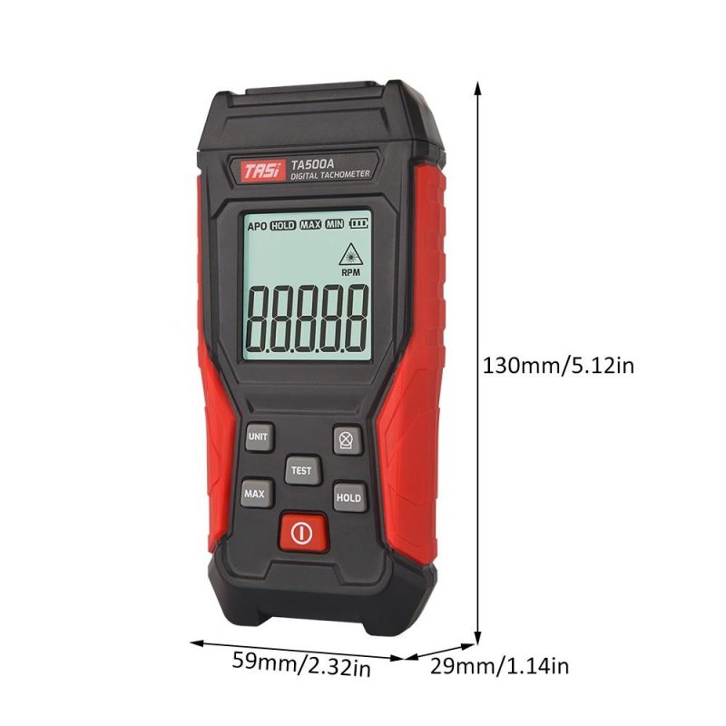 TASI Digital Tachometer Non-Contact Mini RPM Tester Meter LCD Display Handheld Digital Tachometer for Motor Wheels Lathe Car Making  |   Other Instruments Measurement & Analysis Instruments Other Instruments