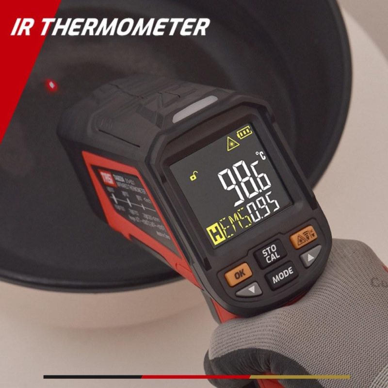 TASI Laser Infrared Thermometer Non-Contact Digital Temperature Machine -32℃~1080℃ (-26℉~1976℉) IR Thermometer with Color Screen and Adjustable Emissivity for Industrial Kitchen Cooking Automotive HVAC Not for Human Body Temp  |   Infrared Thermometer Infrared Thermometer Infrared Thermometer