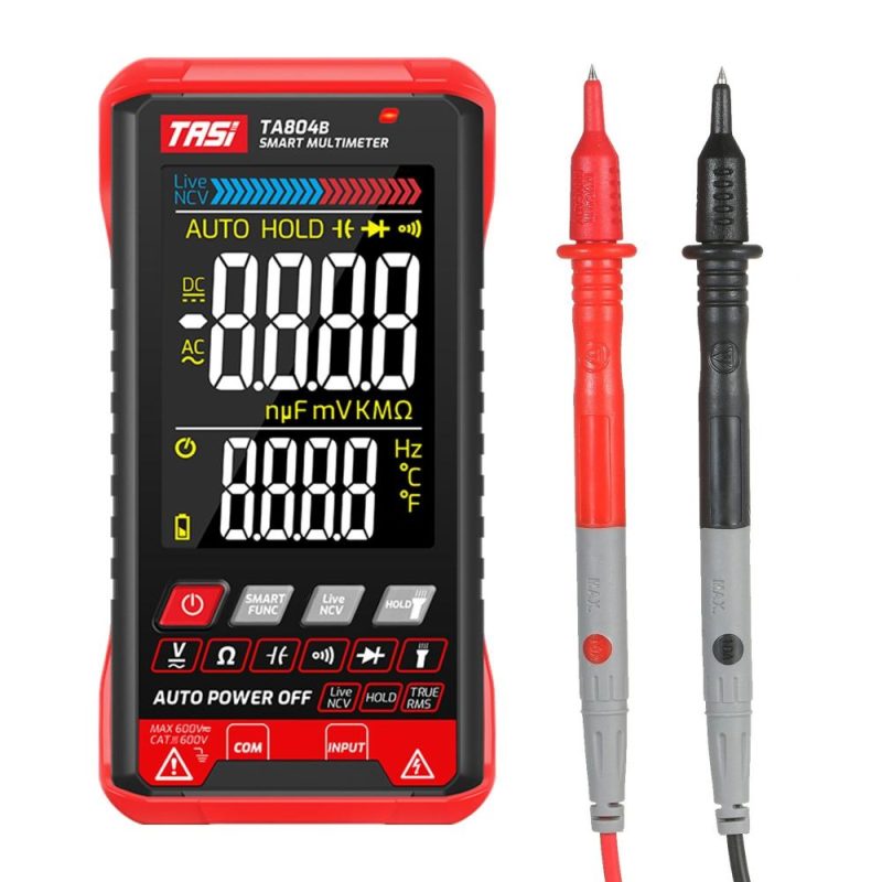 TASI TA804B Digital Multimeter Professional Auto Tester True RMS Multimeter Ultra-Thin Intelligent OHM NCV Voltage Meter Capacitance Diode Tester Auto and Manual Dual Mode  |   Digital Multimeters & Oscilloscopes Digital Multimeters & Oscilloscopes Digital Multimeters & Oscilloscopes