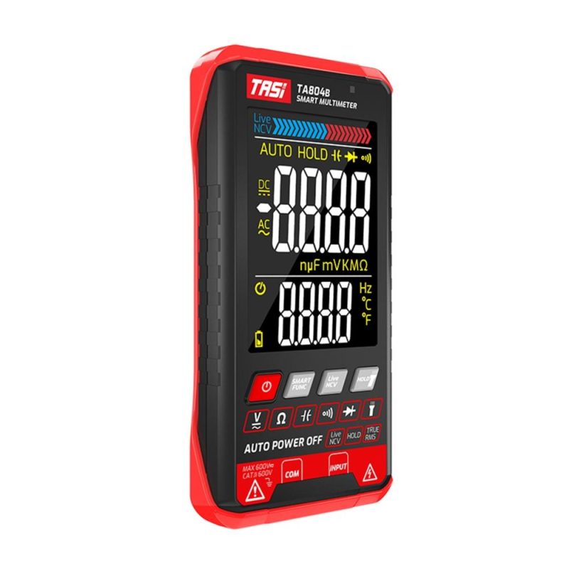 TASI TA804B Digital Multimeter Professional Auto Tester True RMS Multimeter Ultra-Thin Intelligent OHM NCV Voltage Meter Capacitance Diode Tester Auto and Manual Dual Mode  |   Digital Multimeters & Oscilloscopes Digital Multimeters & Oscilloscopes Digital Multimeters & Oscilloscopes