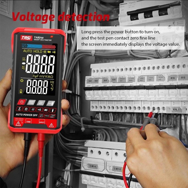 TASI TA804B Digital Multimeter Professional Auto Tester True RMS Multimeter Ultra-Thin Intelligent OHM NCV Voltage Meter Capacitance Diode Tester Auto and Manual Dual Mode  |   Digital Multimeters & Oscilloscopes Digital Multimeters & Oscilloscopes Digital Multimeters & Oscilloscopes