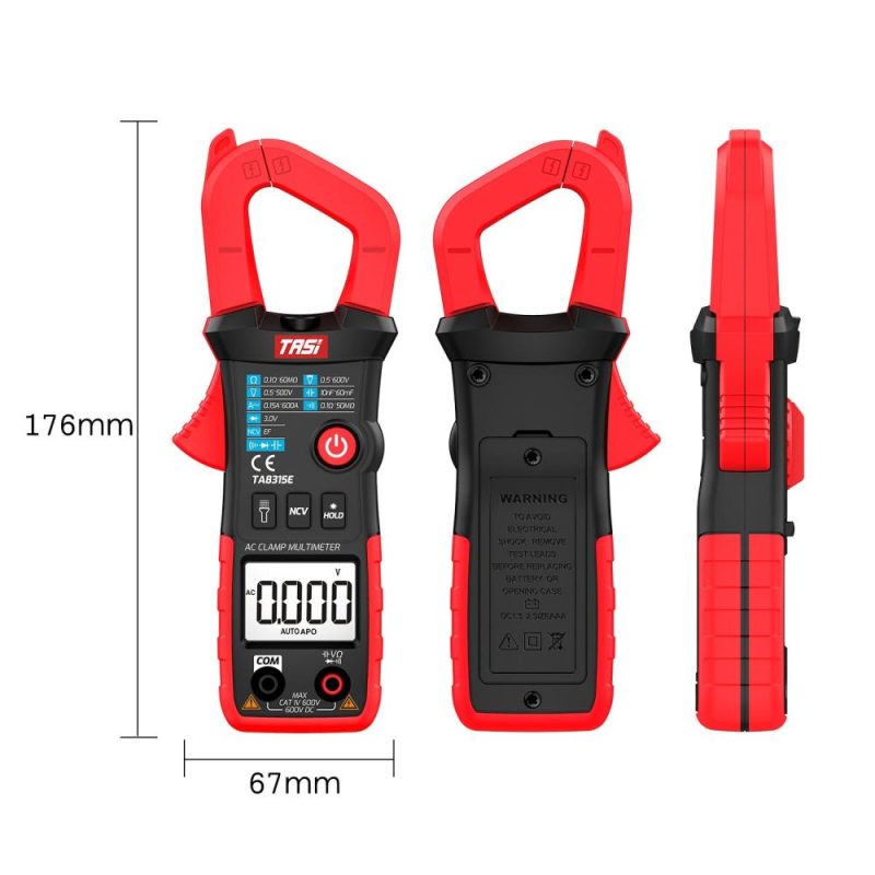 TASI TA8315E Digital Clamp Meter Multimeter Professional Tester True RMS Multimeter Mini Multifunctional Tester OHM NCV DC/AC Voltage Meter  |   Digital Multimeters & Oscilloscopes Digital Multimeters & Oscilloscopes Digital Multimeters & Oscilloscopes