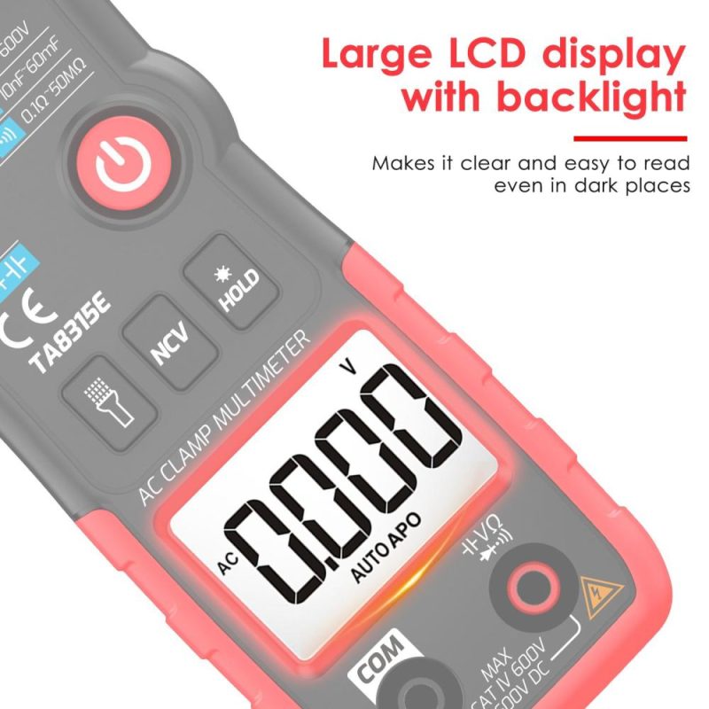 TASI TA8315E Digital Clamp Meter Multimeter Professional Tester True RMS Multimeter Mini Multifunctional Tester OHM NCV DC/AC Voltage Meter  |   Digital Multimeters & Oscilloscopes Digital Multimeters & Oscilloscopes Digital Multimeters & Oscilloscopes