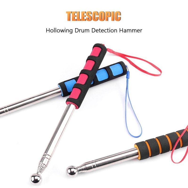 Telescopic Hollowing Drum Detection Hammer Tile Hollow Checker Thickened Adjustable Rod for House Decoration Inspection  |   Safety & Protective Gear Professional Tools Safety & Protective Gear