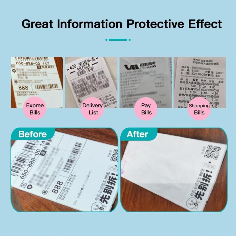 Thermal Paper Data Protection Fluid Identity Protection Information Prevention Package Parcel Privacy Protection for Confidential Address Bank Statement Personal Privacy 10ml  |   Others Others Others