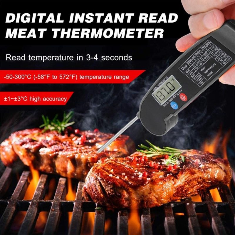 Thermometer Digital Instant Read Meat Thermometer Food Cooking Temperature Tester with Rotatable Probe Backlight for Grill BBQ Milk Kitchen Use  |   Temperature & Humidity Measurements Measurement & Analysis Instruments Temperature & Humidity Measurements