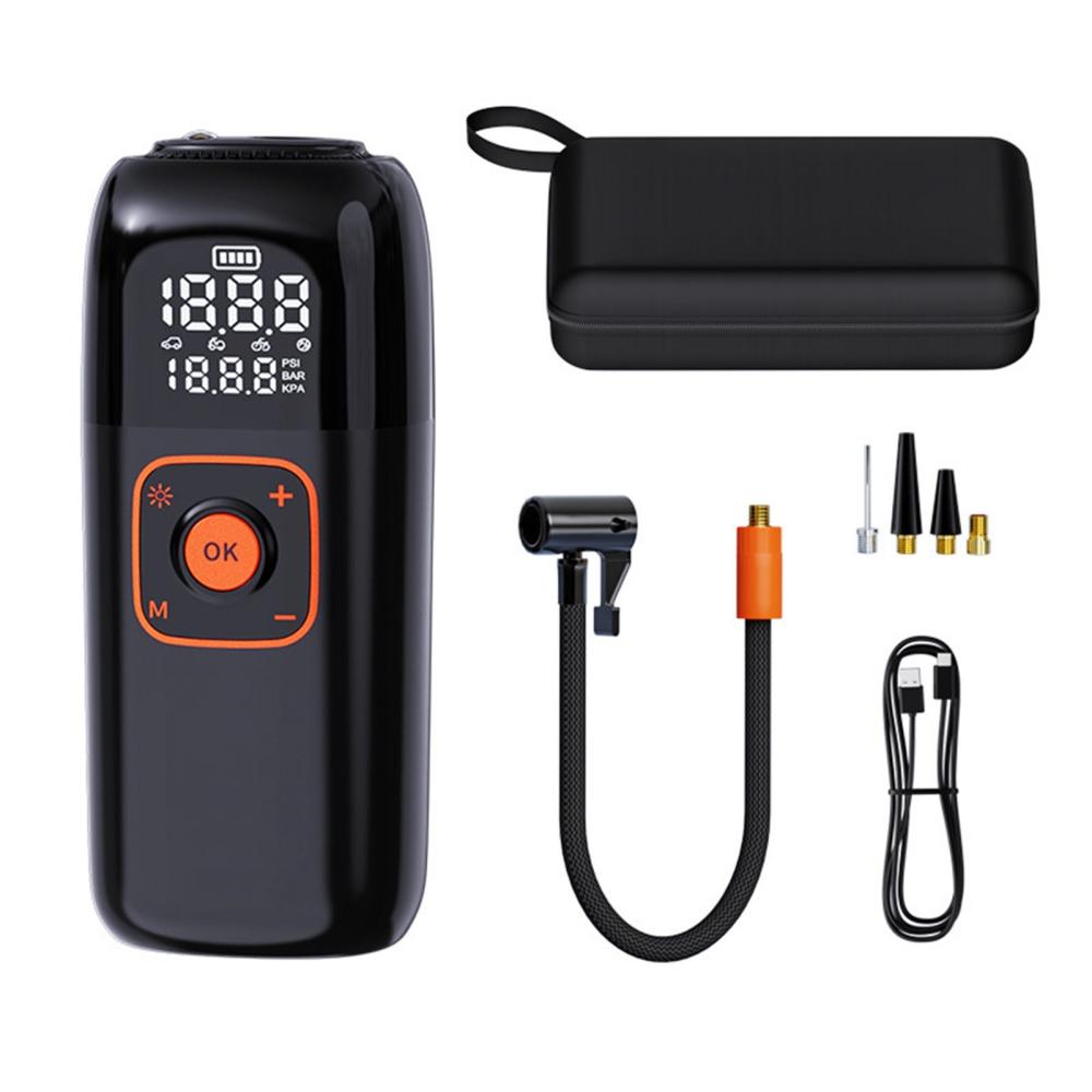 Tire Inflator Portable Air Compressor 150PSI/10.3Bar 6000mAh Air Pump for Car Tires with Digital Tire Pressure Gauge/LED Light Tire Pump for Car Motorcycle Bicycle Ball  |   Electrical Equipment & Supplies Electrical Equipment & Supplies Black