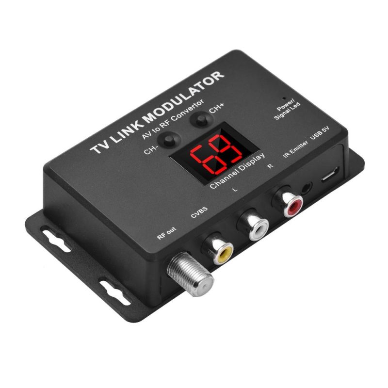 TM80 TV LINK Modulator AV to RF Converter  |   Other Instruments Measurement & Analysis Instruments Black