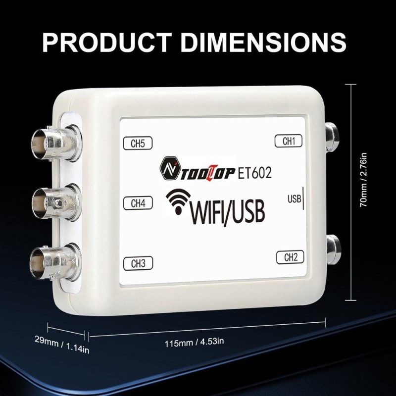 TOOLTOP Virtual Oscilloscope 5-channel Data Storage Acquisition Recorder 4 Measurment Modes Switchable  |   Digital Multimeters & Oscilloscopes Digital Multimeters & Oscilloscopes Digital Multimeters & Oscilloscopes