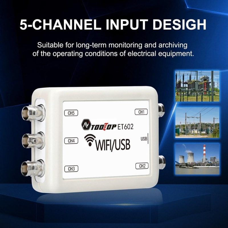 TOOLTOP Virtual Oscilloscope 5-channel Data Storage Acquisition Recorder 4 Measurment Modes Switchable  |   Digital Multimeters & Oscilloscopes Digital Multimeters & Oscilloscopes Digital Multimeters & Oscilloscopes