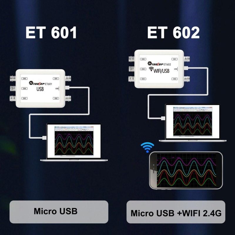 TOOLTOP Virtual Oscilloscope 5-channel Data Storage Acquisition Recorder 4 Measurment Modes Switchable  |   Digital Multimeters & Oscilloscopes Digital Multimeters & Oscilloscopes Digital Multimeters & Oscilloscopes