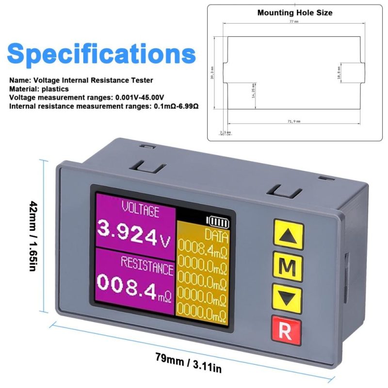 TS457 Entry-Level Voltage Internal Resistance Tester AC 4-Wire Kelvin Method Professional Voltage Meter Internal Resistance Test Device  |   Electrical Measuring Tools Electrical Measuring Tools Electrical Measuring Tools