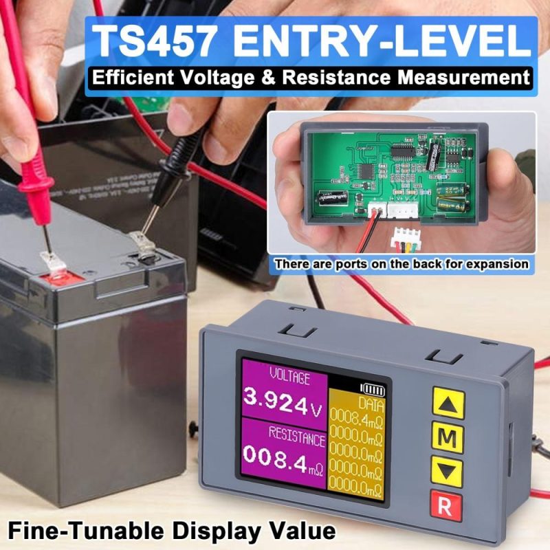 TS457 Entry-Level Voltage Internal Resistance Tester AC 4-Wire Kelvin Method Professional Voltage Meter Internal Resistance Test Device  |   Electrical Measuring Tools Electrical Measuring Tools Electrical Measuring Tools