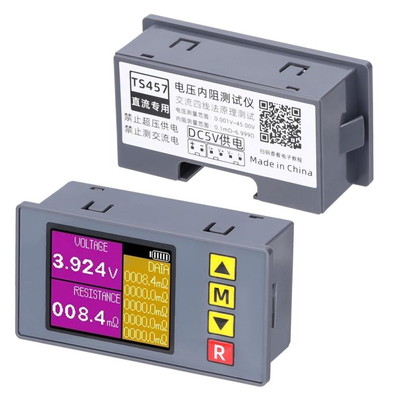 TS457 Entry-Level Voltage Internal Resistance Tester AC 4-Wire Kelvin Method Professional Voltage Meter Internal Resistance Test Device  |   Electrical Measuring Tools Electrical Measuring Tools Electrical Measuring Tools