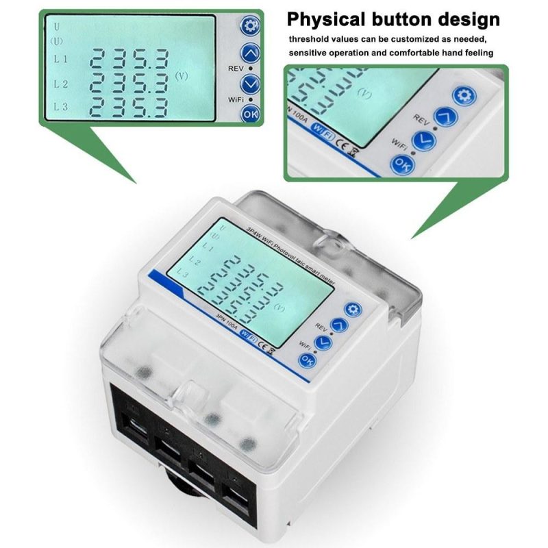 Tuya WiFi 3P4W Photovoltaic Meter Three Phase Reclosure Switch Intelligent Reclosing Protector  |   Electrical Measuring Tools Electrical Measuring Tools Electrical Measuring Tools