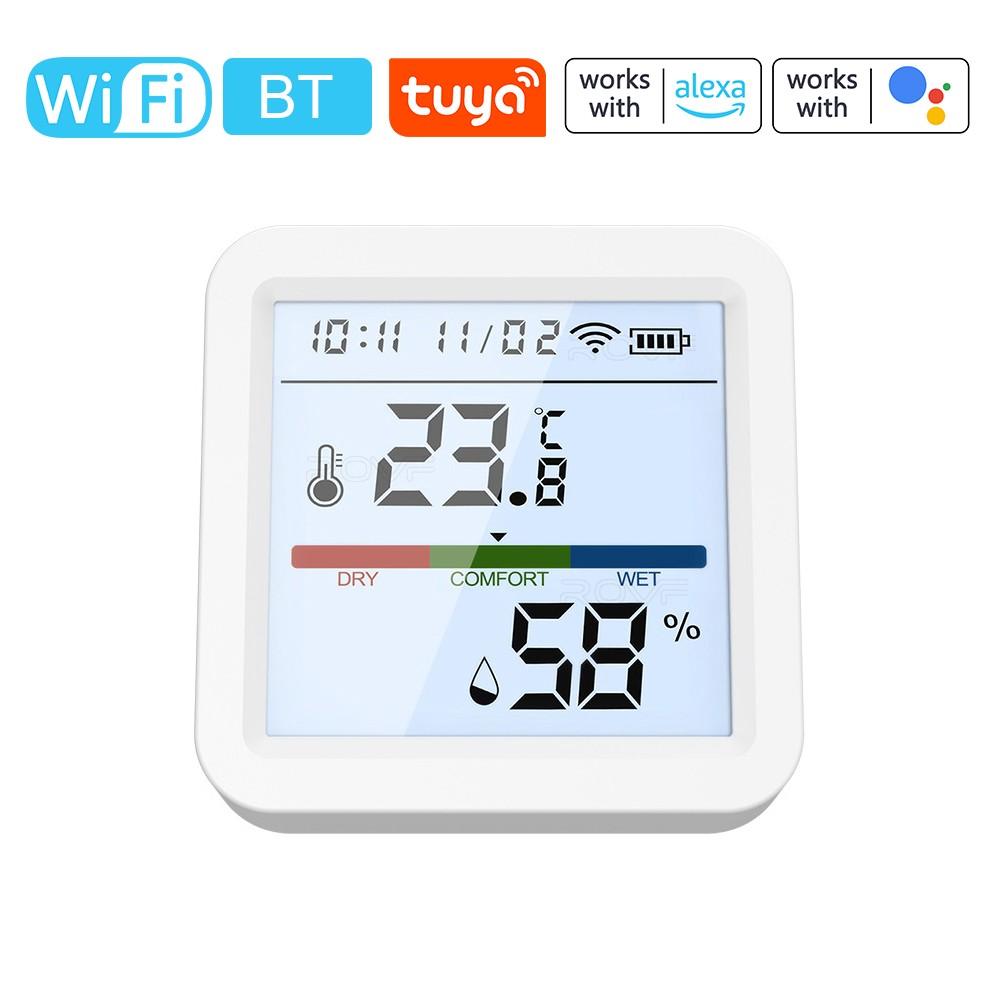 Tuya WiFi BT Dual-Mode Temperature Humidity Tester LCD Backlight Display  |   Temperature & Humidity Measurements Measurement & Analysis Instruments Temperature & Humidity Measurements