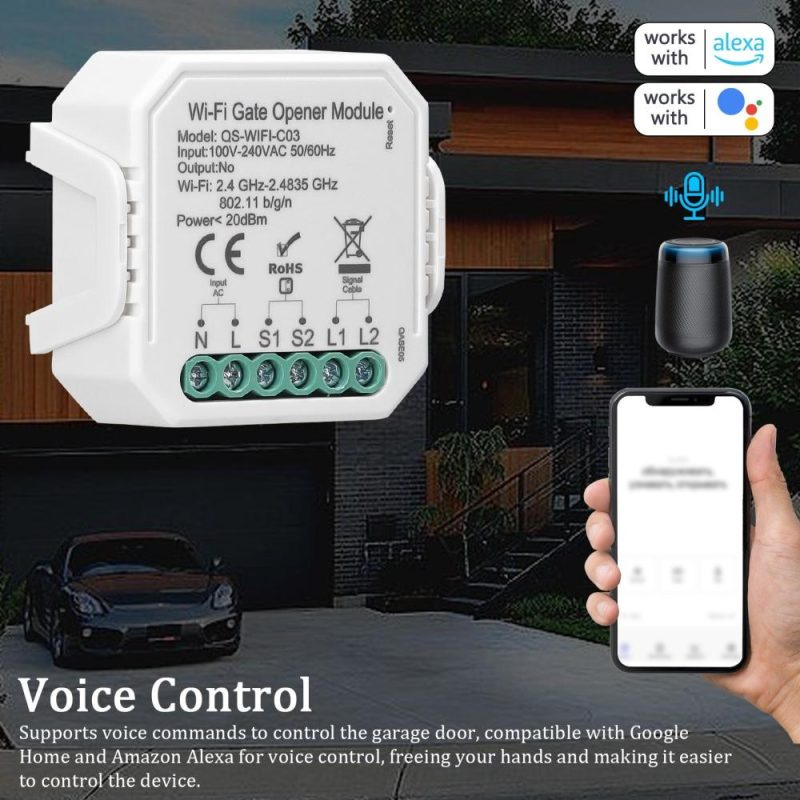 Tuya WiFi Garage Door Opener Controller Mobilephone Remotely APP Control Compatible with Alexa Google Home for Voice Control  |   Other Instruments Measurement & Analysis Instruments Other Instruments