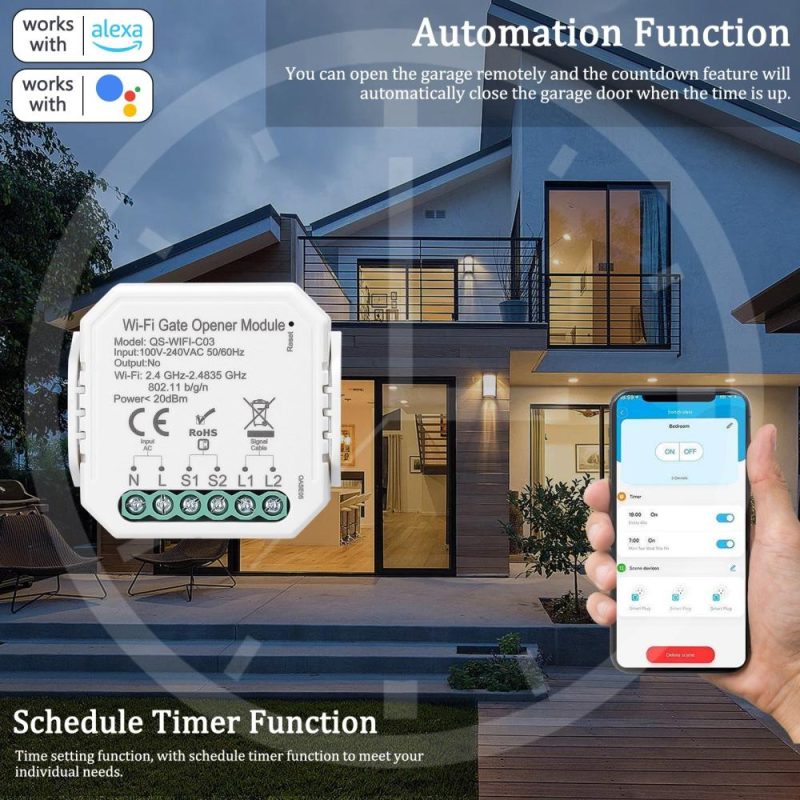 Tuya WiFi Garage Door Opener Controller Mobilephone Remotely APP Control Compatible with Alexa Google Home for Voice Control  |   Other Instruments Measurement & Analysis Instruments Other Instruments