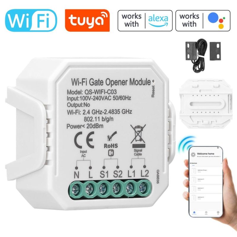 Tuya WiFi Garage Door Opener Controller Mobilephone Remotely APP Control Compatible with Alexa Google Home for Voice Control  |   Other Instruments Measurement & Analysis Instruments Other Instruments