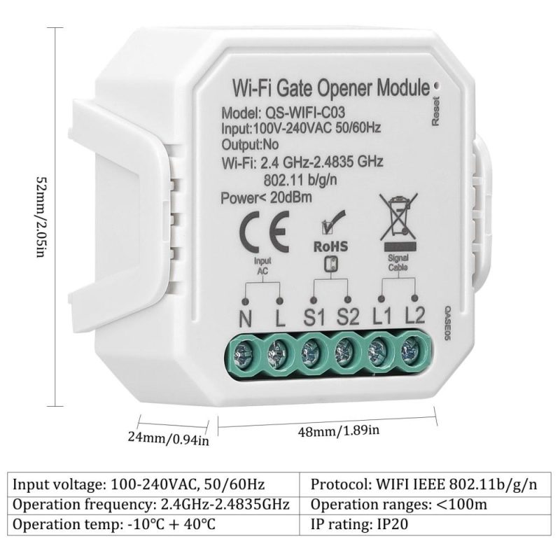 Tuya WiFi Garage Door Opener Controller Mobilephone Remotely APP Control Compatible with Alexa Google Home for Voice Control  |   Other Instruments Measurement & Analysis Instruments Other Instruments